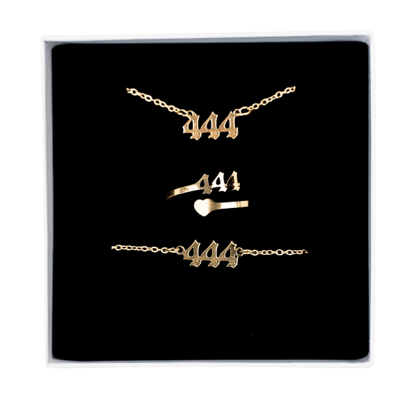 444 Angel Number Jewelry Set