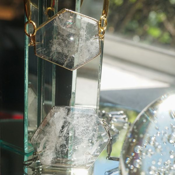 Clear Quartz Plate Pendant Necklace - Image 5