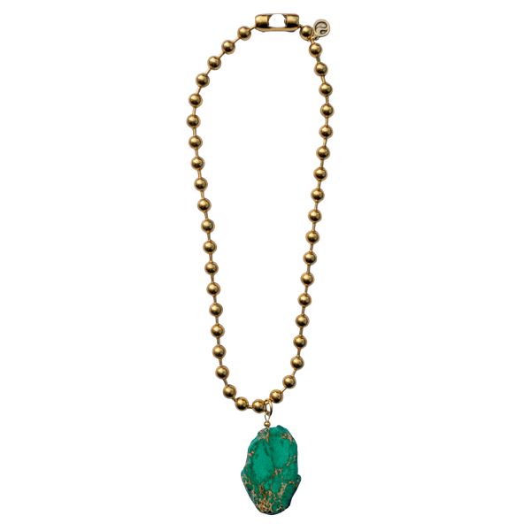 Green Imperial Jasper Ball Chain Necklace - Image 2