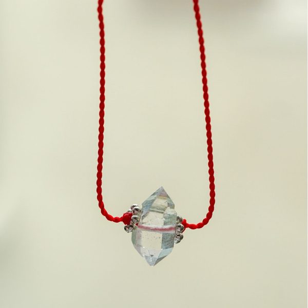 Herkimer Diamond Bracelet with Red Activation String - Image 3