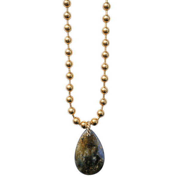 Labradorite Ball Chain Necklace