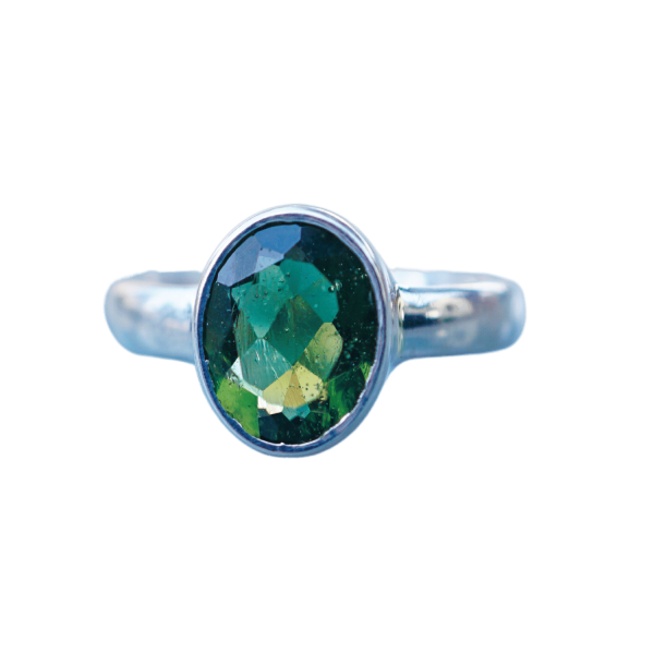 Moldavite Sterling Silver Ring - Image 2