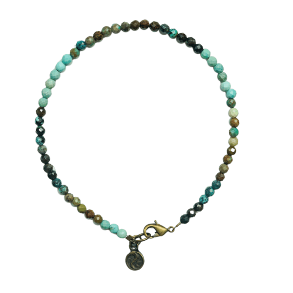 Natural Turquoise Micro Bead Bracelet