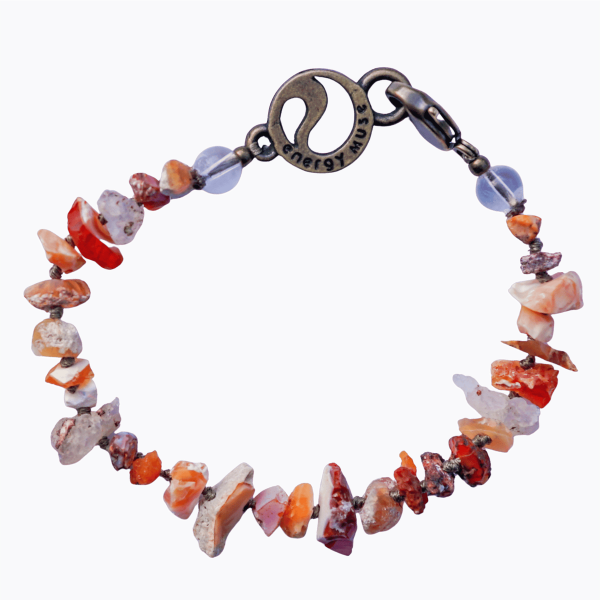 Raw Fire Agate Bracelet