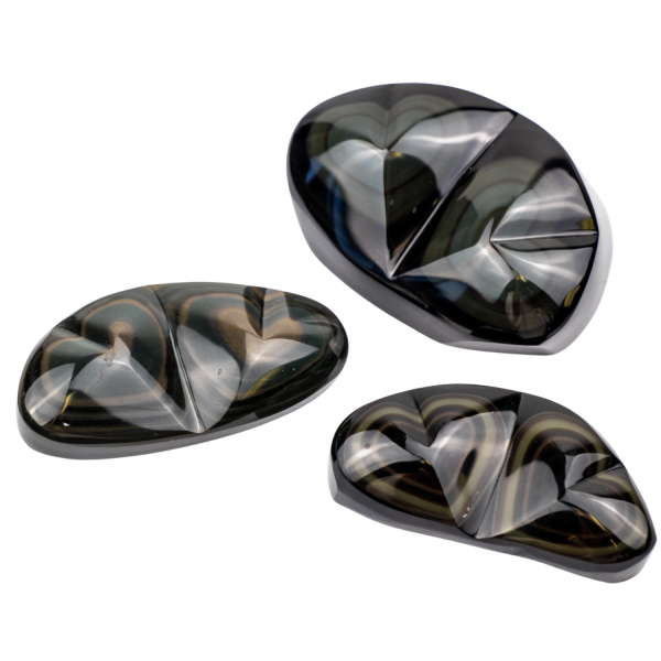 Double Rainbow Obsidian Heart - Image 3
