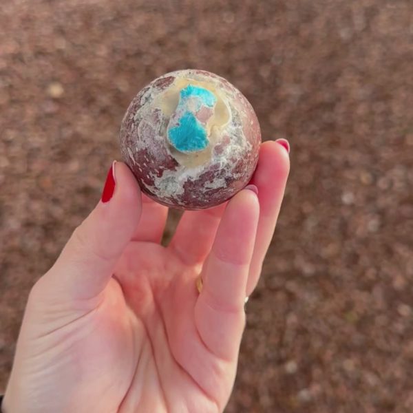 Rare Half-Polished Cavansite Sphere - Image 3