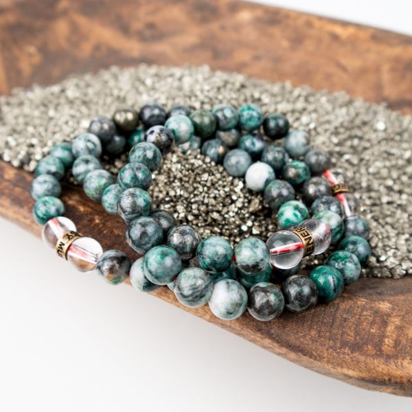 Jade with Pyrite Bracelet - Image 3