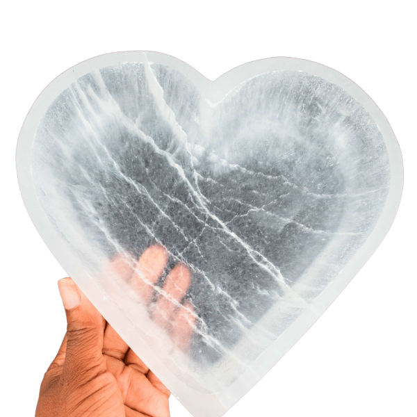 Large Heart Selenite Charging Bowl - Image 2