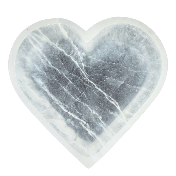 Large Heart Selenite Charging Bowl - Image 4