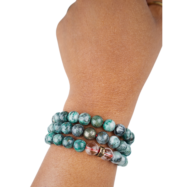 Jade with Pyrite Bracelet - Image 2