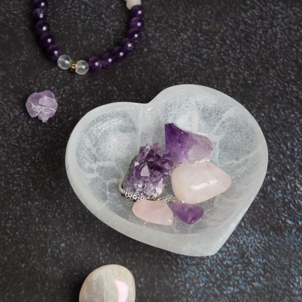 Selenite Heart Bowl - Image 3