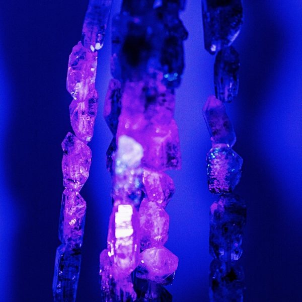 UV-Reactive Smoky Diamond Quartz Bracelet - Image 2