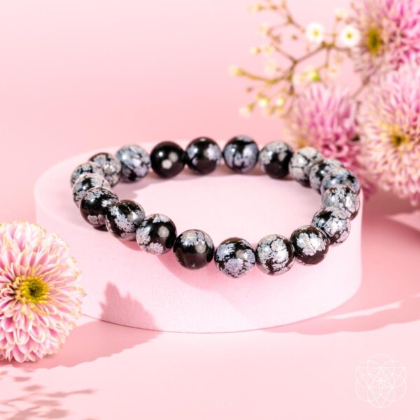 The Pattern Breaker – Snowflake Obsidian Bracelet - Image 6