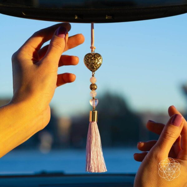 Car Guardian - ‘You Are Loved’ Heart Charm Tassel - Image 2