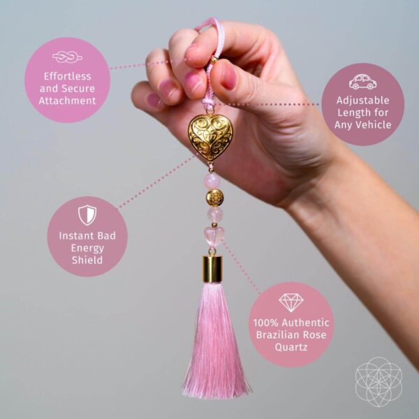 Car Guardian - ‘You Are Loved’ Heart Charm Tassel - Image 3