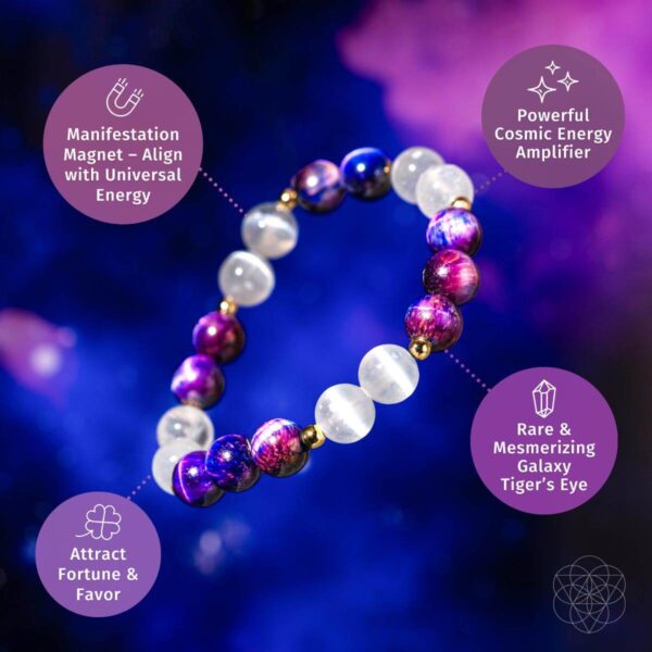 Cosmic Energy Amplifier - Galaxy Tiger’s Eye Bracelet - Image 4