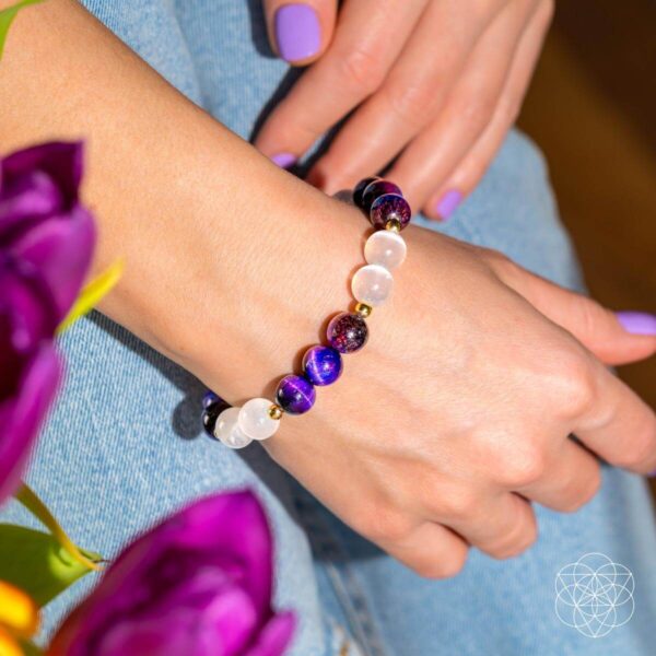 Cosmic Energy Amplifier - Galaxy Tiger’s Eye Bracelet - Image 2