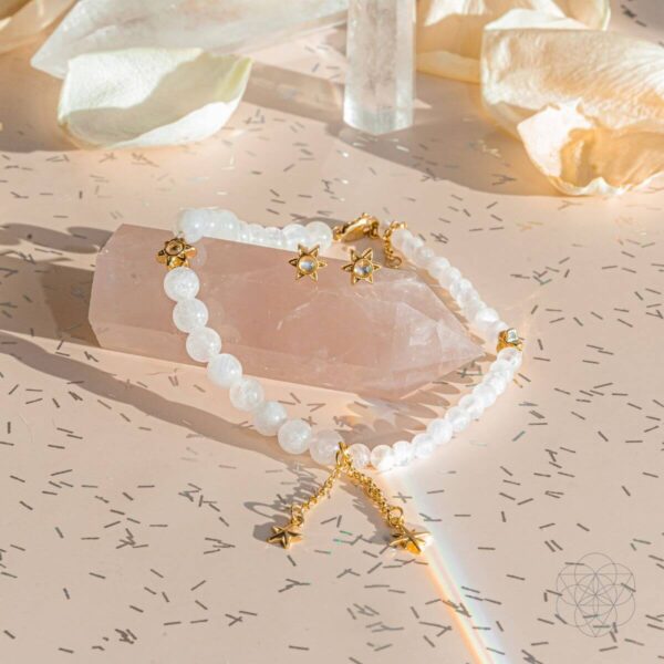 Divine Intuition - Moonstone Anklet and Earrings Set - Image 7