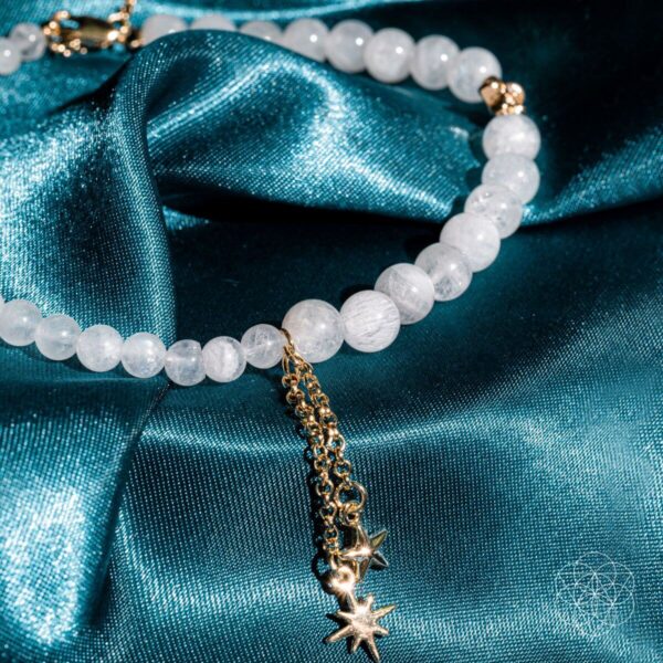 Divine Intuition - Moonstone Anklet and Earrings Set - Image 4