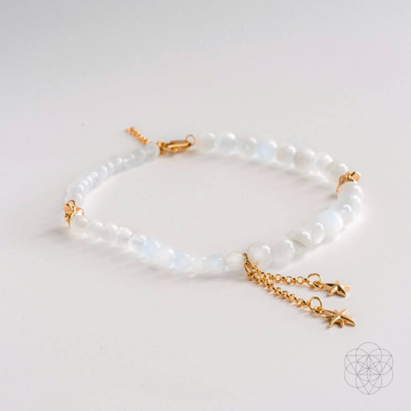 Divine Intuition - Moonstone Anklet and Earrings Set - Image 6