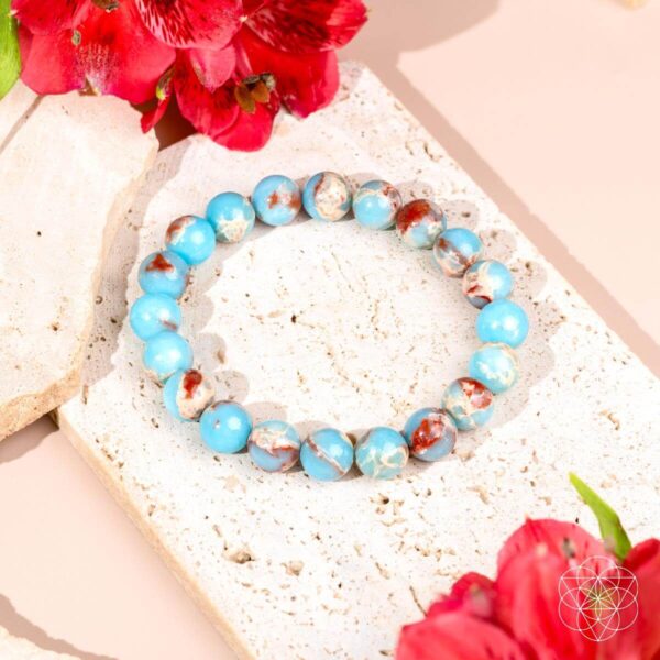 Empath’s Shield - Aqua Terra Jasper Bracelet - Image 5
