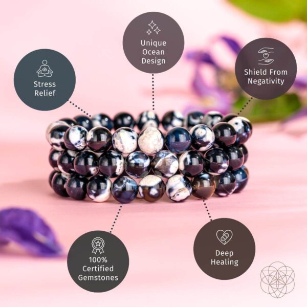 Exotic Orca Agate Bracelet of Deep Healing - Image 7