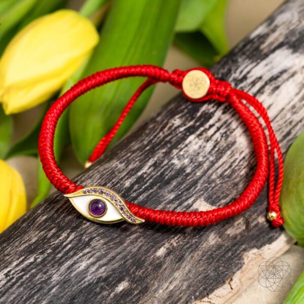 Eye of Spiritual Protection - Four-Strand Red String Bracelet - Image 6