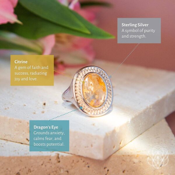 Eye of The Sun - Silver Aura Ring of Attraction - Image 4