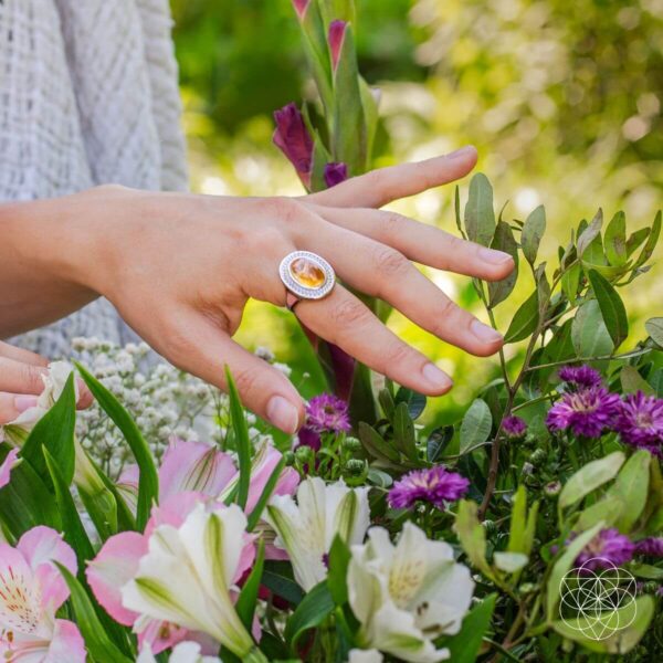 Eye of The Sun - Silver Aura Ring of Attraction - Image 6