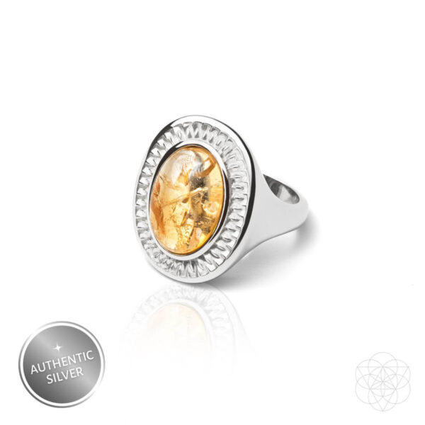 Eye of The Sun - Silver Aura Ring of Attraction - Image 2