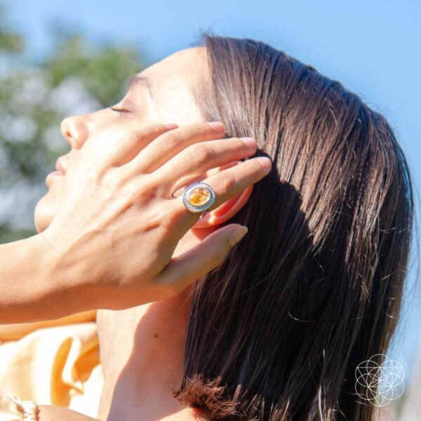 Eye of The Sun - Silver Aura Ring of Attraction - Image 3