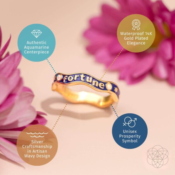 Fortune Magnet - Aquamarine Ring of Prosperity - Image 4