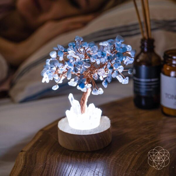 Guardian Angel Lamp of Protection - Aquamarine Tree - Image 2