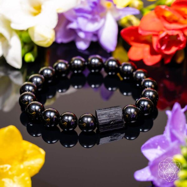 Habit Breaker - Black Obsidian & Tourmaline Bracelet - Image 6