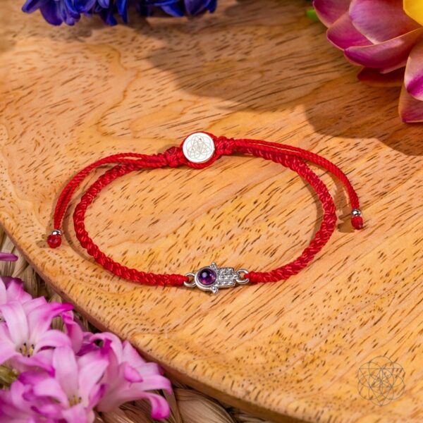 Hamsa Hand of Protection - Four-Strand Red String Bracelet - Image 5