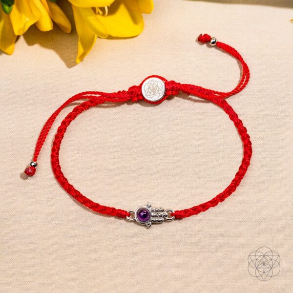 Hamsa Hand of Protection - Four-Strand Red String Bracelet - Image 7