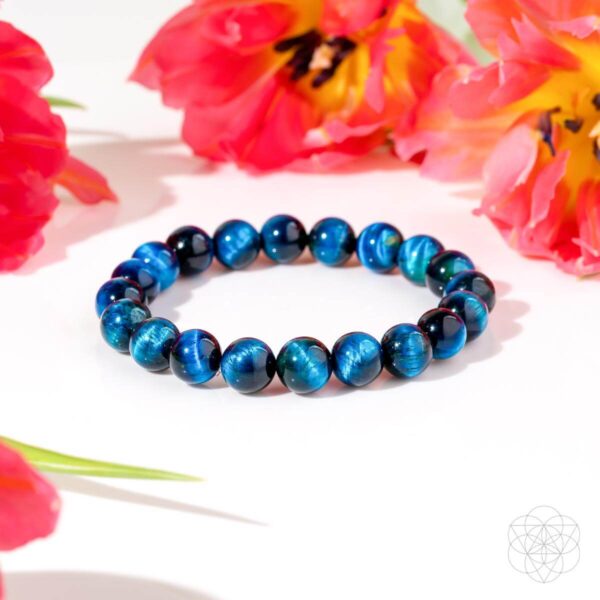 Hawk’s Focus – Royal Blue Tiger’s Eye Bracelet - Image 6