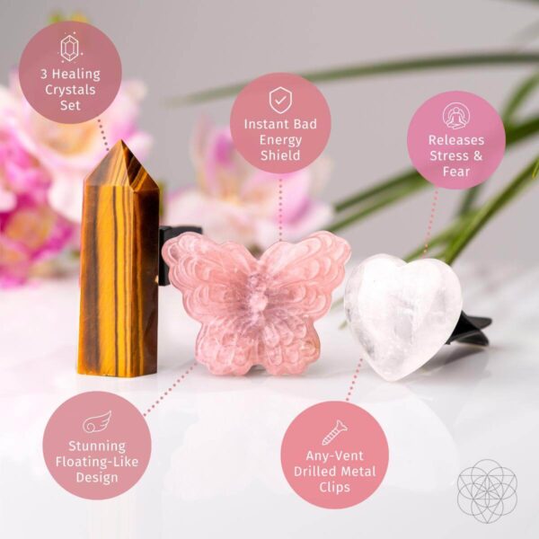 Healing Butterfly – Crystal Car Kit of Safety - Image 3