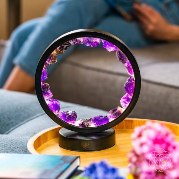 I Am At Peace - Spiritual Protection Amethyst Lamp - Image 2
