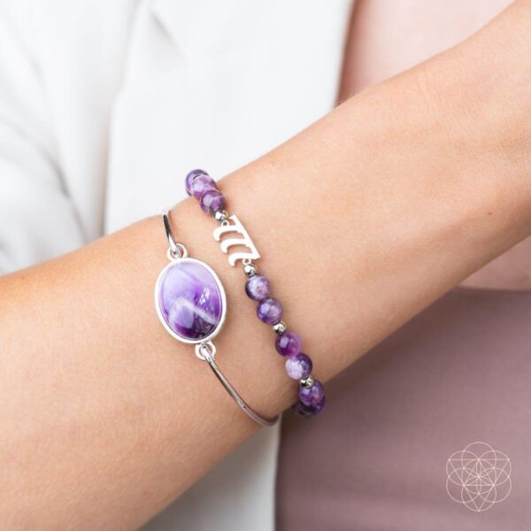 I Am Fortunate - 777 Lucky Amethyst Bracelet Set - Image 2