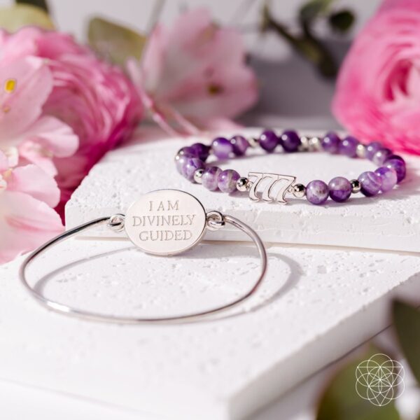 I Am Fortunate - 777 Lucky Amethyst Bracelet Set - Image 4