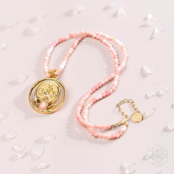 I Am Love - 333 Pink Opal Silver Necklace of True Love - Image 8
