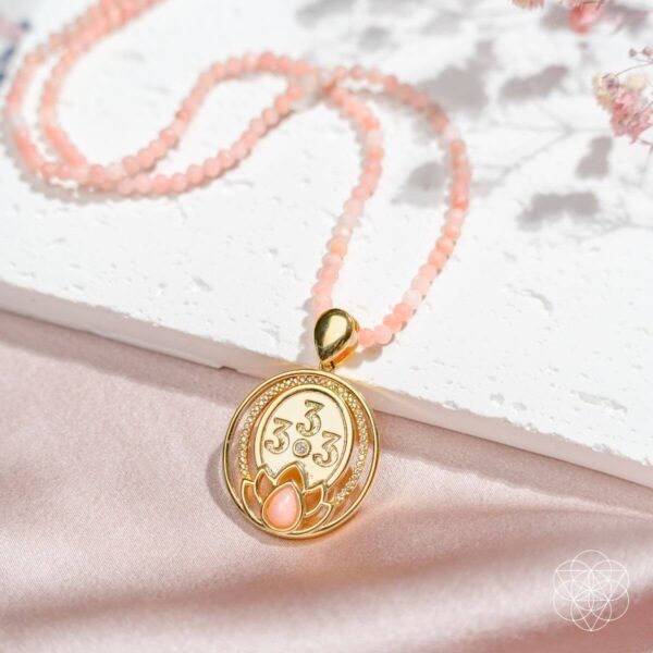 I Am Love - 333 Pink Opal Silver Necklace of True Love - Image 7