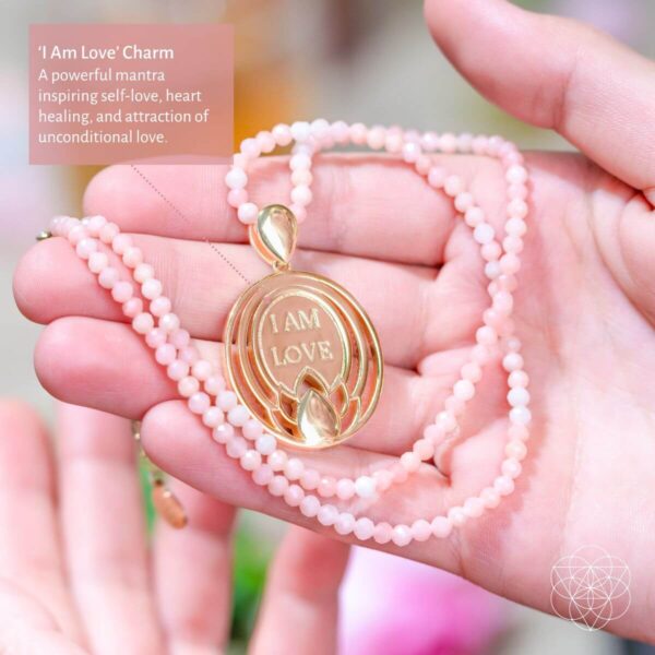 I Am Love - 333 Pink Opal Silver Necklace of True Love - Image 6