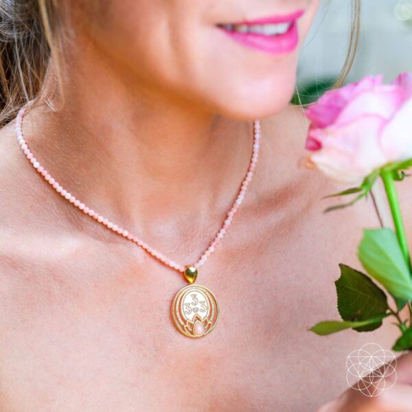 I Am Love - 333 Pink Opal Silver Necklace of True Love - Image 3