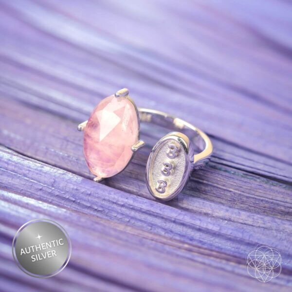 I Am Resilient: 333 Angel Number Silver Ring of Celestial Support - Image 4