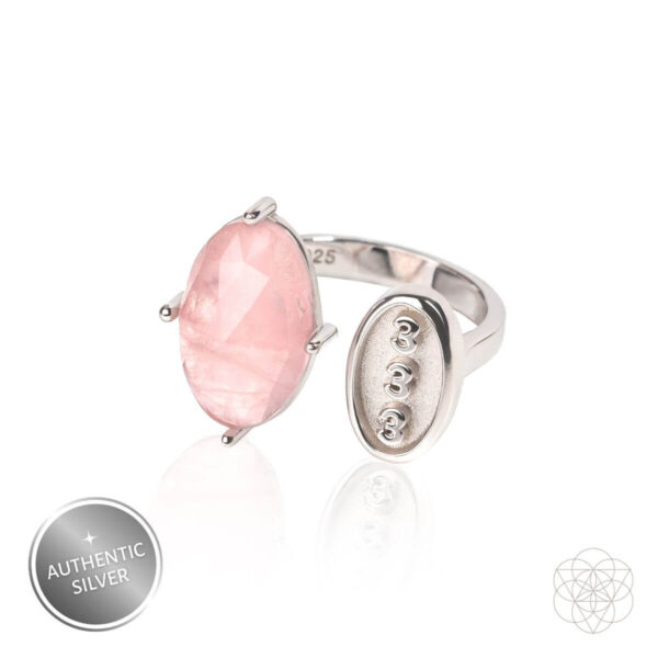 I Am Resilient: 333 Angel Number Silver Ring of Celestial Support - Image 2