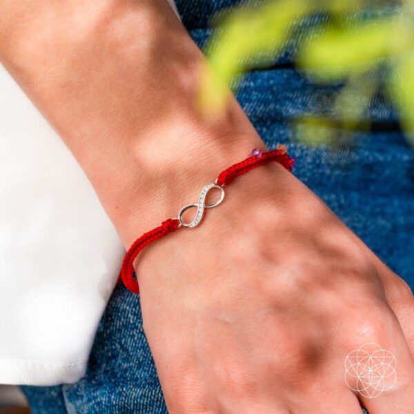 Infinite Prosperity - Eight-Strand Red String Bracelet - Image 3