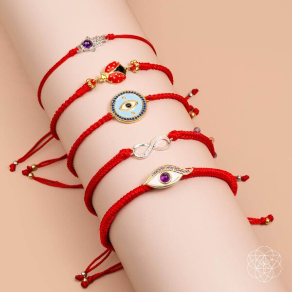 Infinite Prosperity - Eight-Strand Red String Bracelet - Image 9