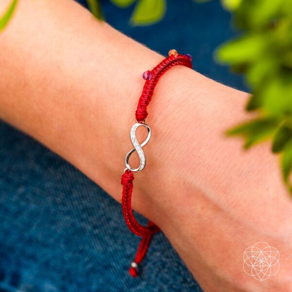 Infinite Prosperity - Eight-Strand Red String Bracelet - Image 2